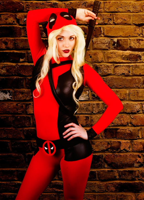 Deadpool Cosplay Costume Lady Spandex Suits 15070220